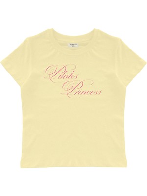 Pilates Princess Baskılı Baby Tee Crop Top