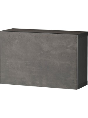 Duvar Dolabı, Venge-Koyu Gri, 60X22X38 Cm, Kallvıken