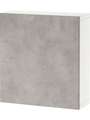 Duvar Dolabı, Beyaz-Açık Gri, 60X22X64 Cm, Kallvıken