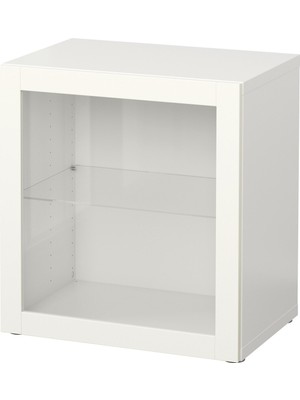 Raf Ünitesi, Beyaz-Şeffaf Cam, 60X40X64 Cm, Sındvık