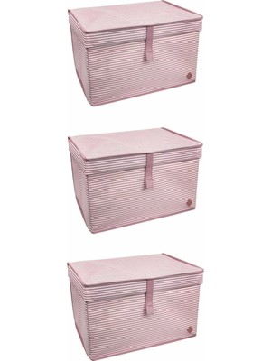 Çok Amaçlı Düzenleyici Kutu Organizer Cırt Cırtlı Hurç Mega Plus Boy 40CM x 30CM x 70CM (3 Adet) ( Lisinya )