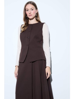 DeFacto Regular Fit Bisiklet Yaka Düğmeli Yelek G1336AX25AU