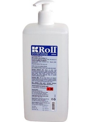 Roll Antiseptik El Cilt Antiseptiği Dezenfektanı 1000 ml Alkolsüz Sıvı İçerik ile Güçlü Hijyen