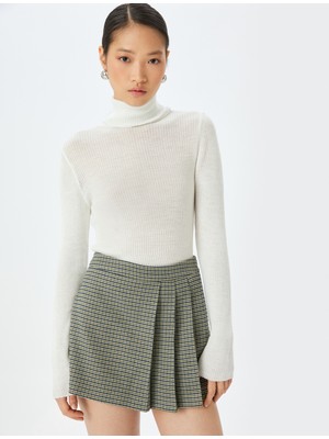 Koton Uzun Kollu Yün Karışımlı Balıkçı Yaka Triko Kazak