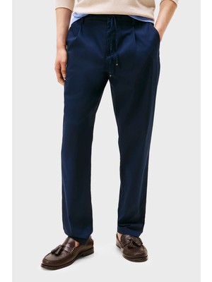 Tommy Hilfiger Streç Pamuklu Tapered Fit Normal Bel Düz Paça Pantolon Erkek Pantolon MW0MW39702 Dw5