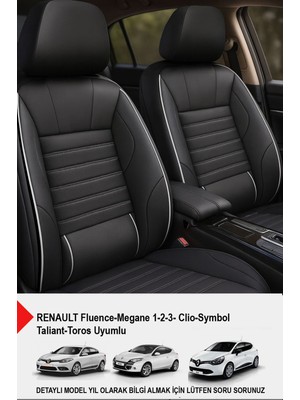 Stone Deri Oto Koltuk Kılıfı (Renault Fluence-Megan1-2-3-Clio-Symbol-Tailant-Toros Uyumlu)