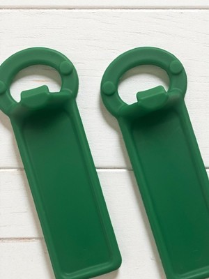 2 Adet Sert Plastik Konserve/ Kavanoz Açacağı-Yeşil