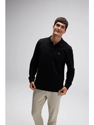 Ellesse Düz Desenli Polo Sweatshirt 2025 Sonbahar-Kış Renk Seçenekleri