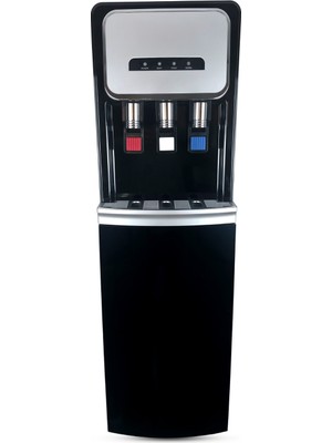 İdeal Mağaza Pompalı Sıcak Soğuk Ilık 3 Musluklu Arıtmalı Su Sebili - SİYAH Renk - Ideal Mağaza