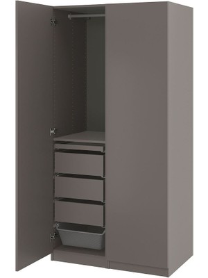 Pax Gardırop, Koyu Gri, 100X60X201 cm