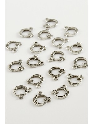 Msa-Shop Ay Yıldız Tesbih Püskül Aparatı 50 Gram-Gümüş Rengi