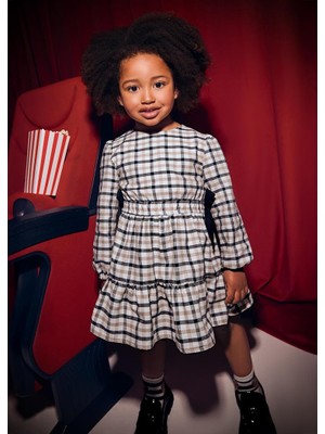 Mayoral Ekose Kız Elbise - Siyah