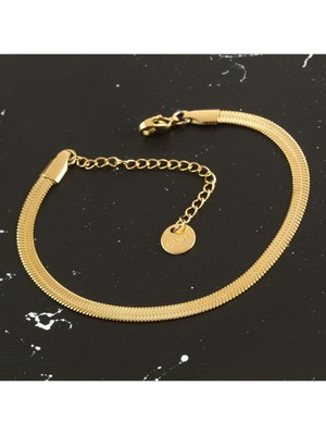 Sepetim Italyan Çelik Zincir Bileklik-Gümüş Rengi