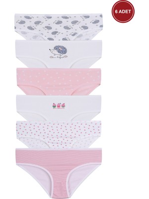 Kız Çocuk 6'lı Desenli Slip