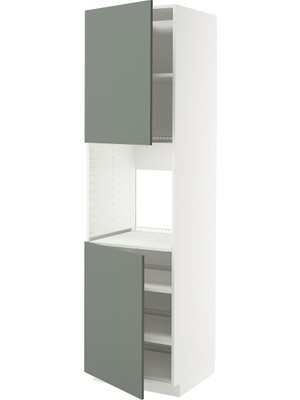 Fırın Boy Dolabı, Nıckebo Mat Gri-Yeşil, 60X60X220 cm