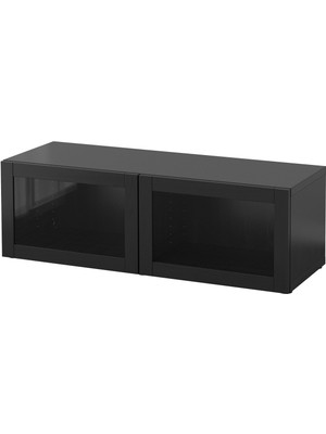 Raf Ünitesi, Venge-Siyah-Kahverengi-Şeffaf Cam, 120X40X38 Cm, Sındvık