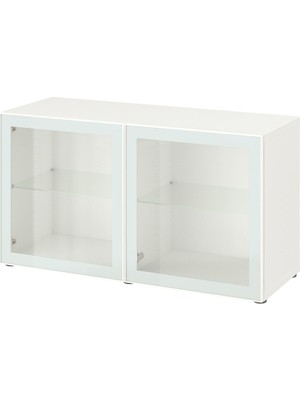 Raf Ünitesi, Beyaz-Şeffaf Cam, 120X42X64 Cm, Glassvık