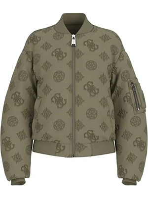 Guess Philomene Kadın Yeşil Bomber Ceket W5YL08WHDK2-G896