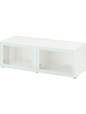 Raf Ünitesi, Beyaz-Şeffaf Cam, 120X42X38 Cm, Glassvık