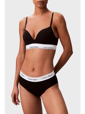 Calvin Klein Push-Up Logo Bantlı Pamuklu Ayarlanabilir Askılı Sütyen LV00QF8502UB1 Bayan Sütyen LV00QF8502 Ub1