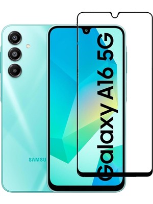 Samsung Galaxy A16 Kırılmaz Cam Tam Ekran Koruyucu 150CC Antistatik Büyük Kenar 9h Temperli Koruma