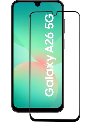 Samsung Galaxy A26 Kırılmaz Cam Tam Ekran Koruyucu 150CC Antistatik Büyük Kenar 9h Temperli Koruma