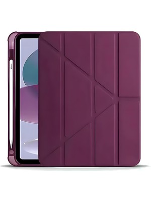 Apple Ipad Air 11 Inch M2 M3 Çip Air 4. /5. /6. Nesil Kılıf Katlanır Kalem Bölmeli Uyku Modlu Kapak