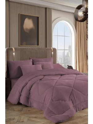 Model Home Tek Kişilik Çift Taraflı Wellsoft Yorgan Lüx Mürdüm (155 x 215) - Ultra Yumuşak