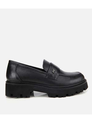 Hotiç Kadın Deri Siyah Yumuşak Dokulu Günlük Loafer