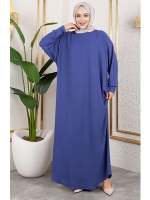 Yarasa Kol Bürümcük Elbise 2000-06 Mavi