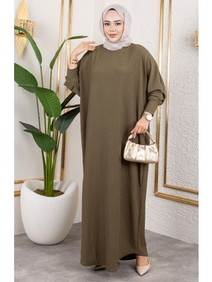 Yarasa Kol Bürümcük Elbise 2000-01 Haki