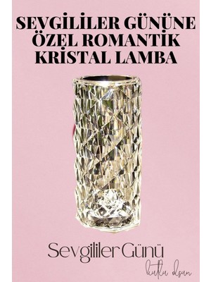 Sevgililer Gününe Özel Romantik Kristal Gece Lambası Sevgiliye Hediye
