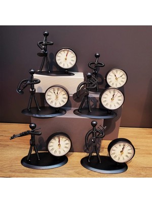 Metal Adam Masaüstü Saat - Lisinya