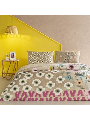 Taç Blyss Ranforce Tek Kişilik Nevresim Takımı Bej