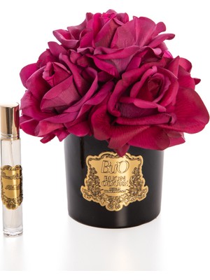 Siyah Cam Gold Bordo 5 Gül Oda Kokusu