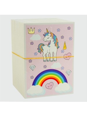 Sepetim 3lü Unicorn Bileklik Kartı-Pembe
