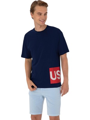 Erkek Comfort Fit Bisiklet Yaka Tişört