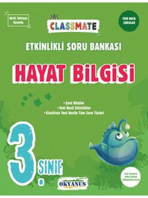 Okyanus Yayınları 3. Sınıf Hayat Bilgisi Classmate Etkinlikli Soru Bankası