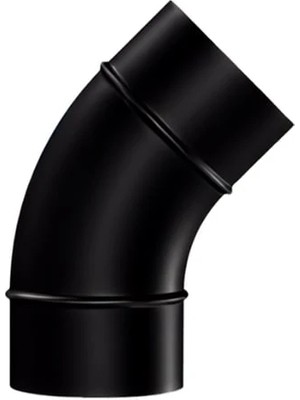 Hot Bbaq 80 Çap 45 Derece Dirsek Soba Borusu - Siyah