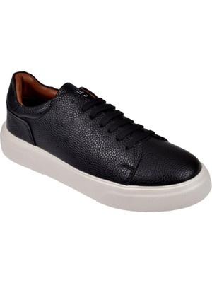 Lufian Hakiki Deri Erkek Spor Ayakkabı Sneaker Luf-Tommy   Siyah Beyaz