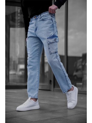 Prf 011 Yıpratmalı Komando Baggy Fit Kot Kargo Pantolon