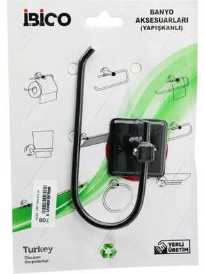 Siyah   Metal   Açık Wc  Kağıtlık  Yapışkanlı Montaj  BNY-708 (4887)