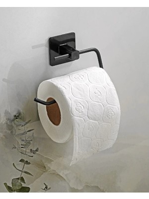 Metal Siyah Tuvalet Kağıtlığı