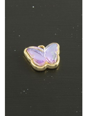 Sepetim Kelebek Taşlı Tek Kulplu Aparat 1 Adet-Gümüş Rengi