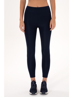 U.S. Polo Assn. Kadın Lacivert Yüksek Bel Spor Tayt 50312978-VR033