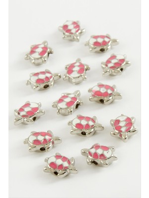 Sepetim Kaplumbağa Mineli Bileklik ve Kolye Ucu Aparatı 1 Adet-Pembe