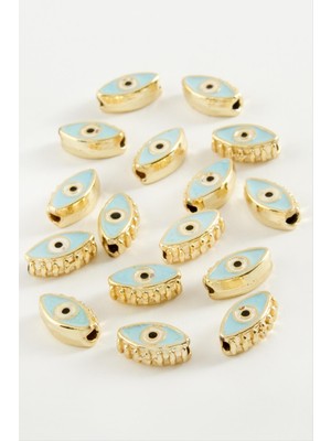 Sepetim Göz Mineli Bileklik ve Kolye Ucu Aparatı 1 Adet-Açık Mavi