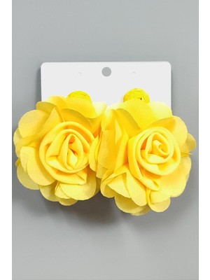 Sepetim Gül Zr Model Küpe-Turuncu