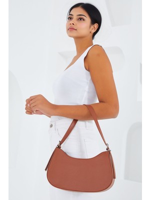 Hiccup Kadın BDART Rahat Polyester Omuz Çantası Natural