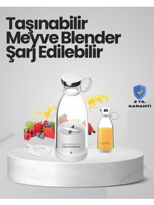 Sepetim Pembe ve Beyaz Renk Seçenekli Mini Boy Meyve Sıkıcı